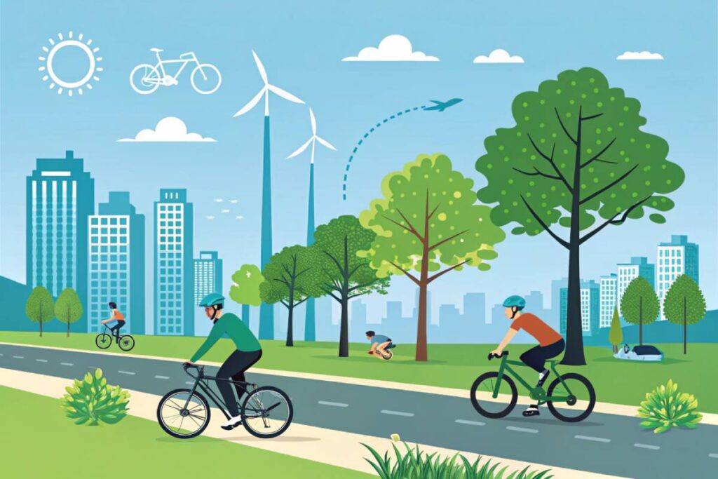 E-Bikes Hugging Trees and Clearing Skies