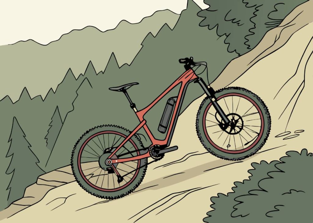 Mid-Drive Ebike on Mountain Path