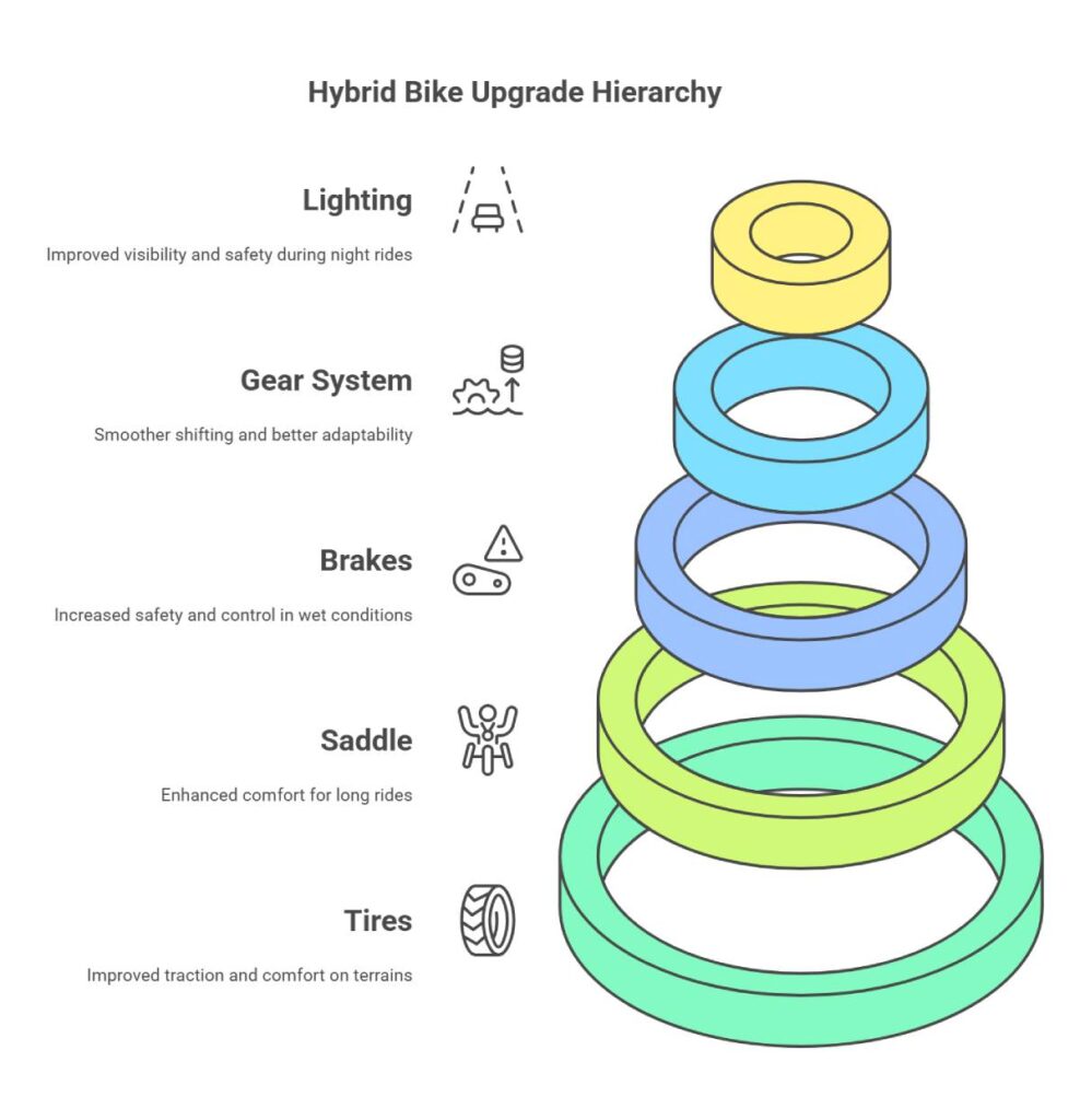 Visual Hierarchy of Hybrid Bike Upgrades